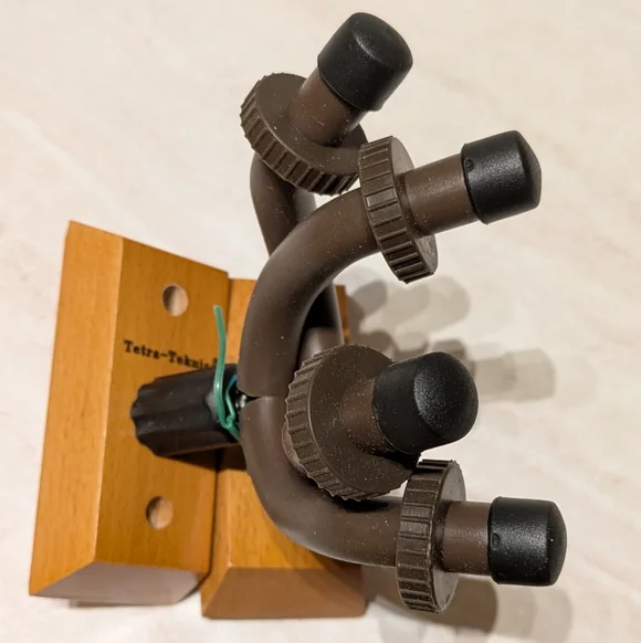 🆕 Tetra-Teknica Guitar Wall Hangers Hardwood Wall-Mount Displays Bass Ukelele - Picture 3 of 6